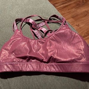 Victoria Sport, large, pink and gold glitter, multiple straps